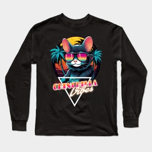 Retro Wave Chinchilla Vibes Long Sleeve T-Shirt